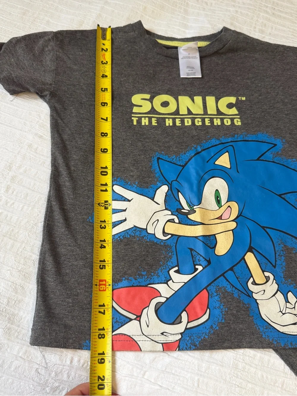 Sonic the Hedgehog Boys T-Shirt & Shorts Set Size 7 Gray Blue